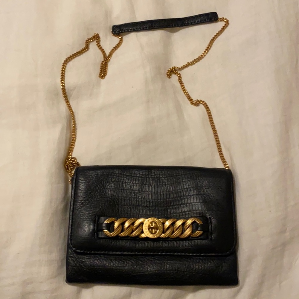 Marc by Marc Jacobs black leather & gold bag